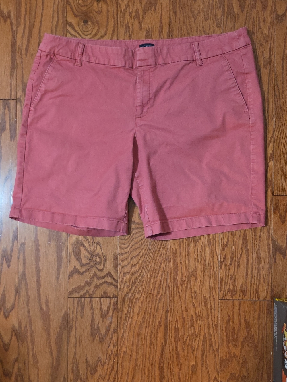 J. Crew Factory Women's Coral Pink Cotton Chino Bermuda Shorts